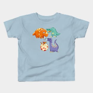 Dinosaures Colored Cartoon Kids T-Shirt